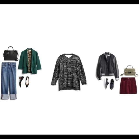 High-Low Sweater with Back Yoke Lace Up - Picture 5 of 5